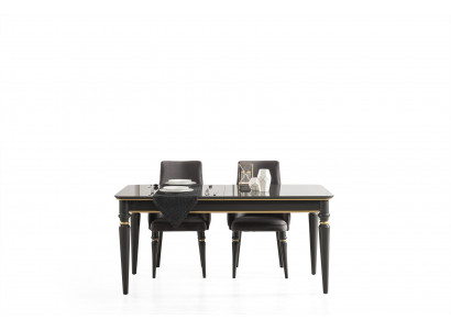 Schwarzer Luxus Esstisch Italienische Design Möbel Einrichtung Tische Tisch Neu