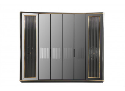 Grauer Luxus Schrank Schlafzimmer Möbel Schränke Kleiderschrank Holz