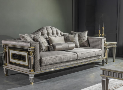 Silber Grau Sofa Couch Dreisitzer Luxus Möbel xxl couchen big sofas 235cm