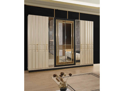 Luxus Kleiderschrank 6 türiger Schrank Schränke Schlafzimmer Möbel 278cm