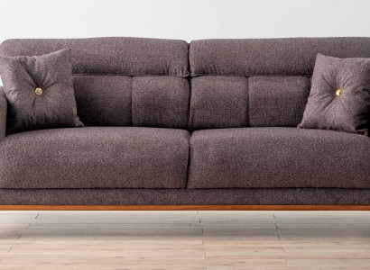 Stilvolle Wohnzimmer Sofagarnitur Designer 2x Dreisitzer Lehnsessel