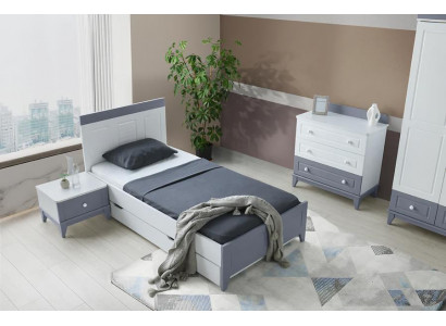 Modernes Kinderzimmer Set mit Bett Nachttisch und Kommode Stilvolles Design