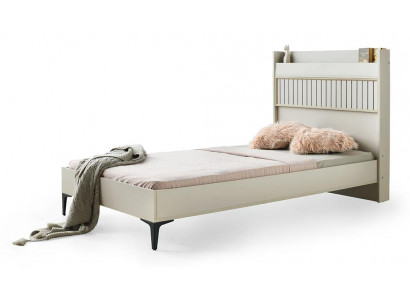 Einzelbett Modern Schickes Kopfteil Elegante Beine Holz Design Kinderzimmer