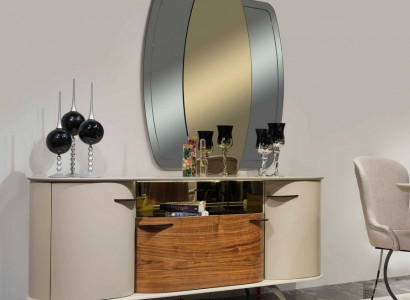 Sideboard Spiegel Wohnzimmer Designer Luxus Kommoden Modern Weiß Neu