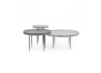 Natürliches Holz-Couchtisch-Trio, umweltfreundlich für das Wohnzimmer