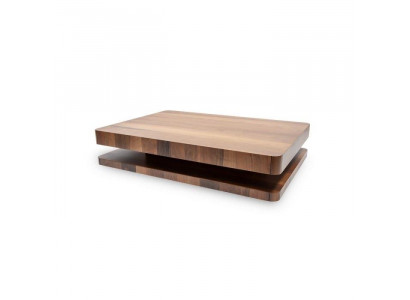 Industrial Design: Braun Couchtisch mit Holzplatte für das Wohnzimmer