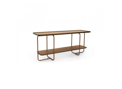 Stilvoll Konsolentisch Design Holz Luxus Tisch für Wohnzimmer Edelstahl