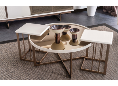 Moderne Wohnzimmer Couchtisch Garnitur Designer 2x Beistelltische 3tlg