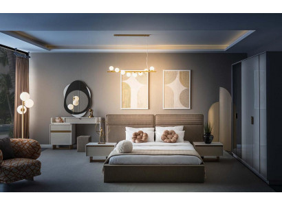 Schlafzimmer Möbel Bett Schlafzimmer Set 7tlg Set Komplett Schrank Kommode