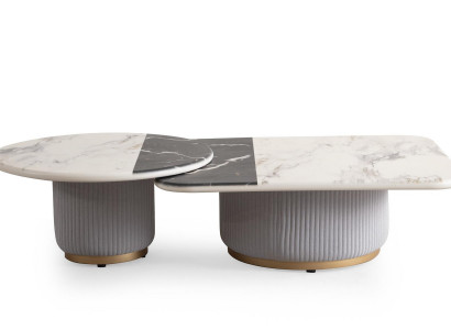 2x Couchtisch Luxus Design Holz Tisch  Wohnzimmer Schwarz Stil Modernes