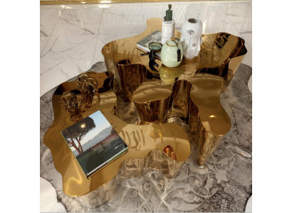 Couchtisch Luxus Modern Gold Wohnzimmer Design Ästhetik Schönheit Hochwertigkeit