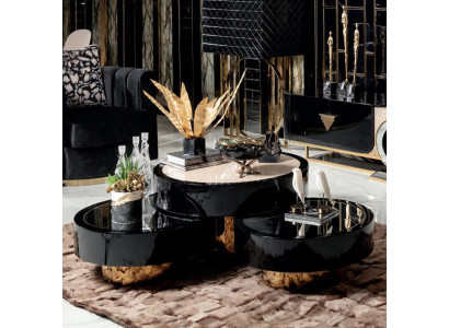 Couchtisch Schwarz Luxus Modern Wohnzimmer Modern Dunkles Holz Design Ästhetik