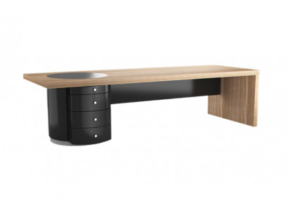 Schreibtisch Tisch Chef Exclusive Büro CEO Helles Holz Modern Arbeitszimmer Neu