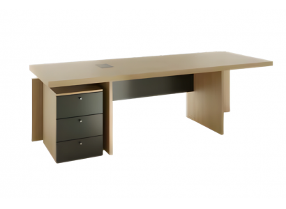 Schreibtisch Elegantes Arbeitszimmer Bürotisch Modern Bequemlichkeit Braun Holz