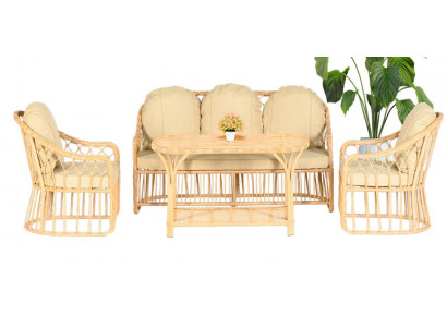 4tlg Moderne Gartenmöbel Sofa Sessel Couchtisch Veranda SofaGarnitur Lux Neu