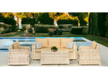 Set GartenMöbel Sofa Sessel Couchtisch Ästhetik Bequemlichkeit Praktikabilität