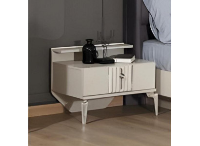 Nachttisch Nachtschrank Nachtkonsole Nachtkommode Beige Beistelltisch