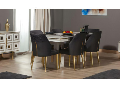 Garnitur Esszimmer Esstisch Stühle 7tlg Essgruppe Essecke Holz Biege