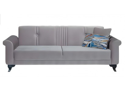Schlafsofa Polstersofa Dreisitzer Sofa 3 Sitzer Stoffsofa Couch Grau