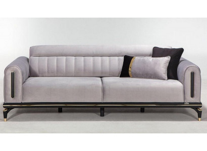Polstersofa Zweisitzer Grau Sofa 2 Sitzer Stoffsofa Couch Wohnzimmer