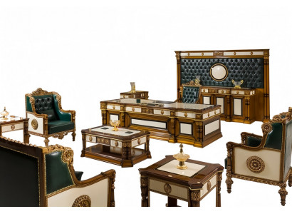 Set 8tlg Büro Zimmer Set Office Einrichtung Komplett Set Schreibtisch Konsole