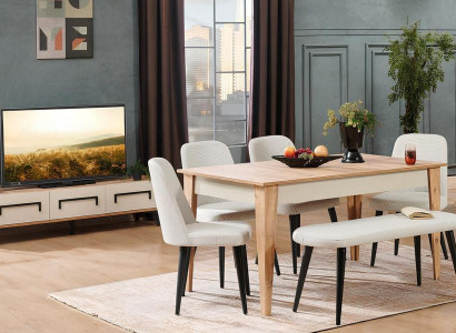 Esstisch Essgruppe Essmöbel Tisch Esszimmer Sitzgruppe Esszimmerset TV-Ständer