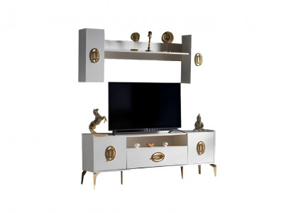 Esszimmer Wohnwände Moderne TV-Ständer Wandregale Wohnzimmer Luxus TV-Möbel