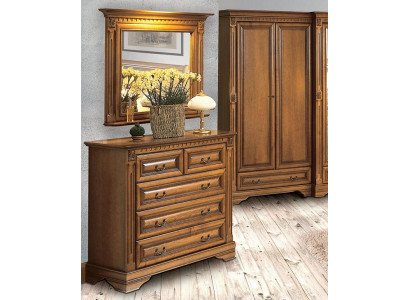 Kommode mit Spiegel Klassisches Wandspiegel Schubladenschrank Kommodenschrank