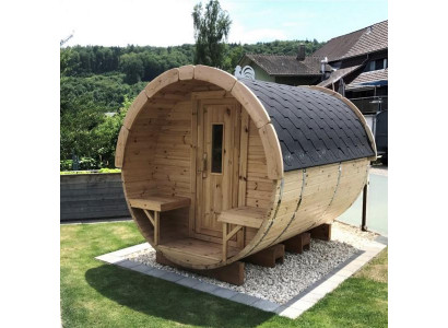 Holzfassauna Saunafass Naturfasssauna Outdoor-Sauna Gartensauna