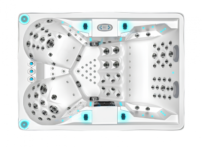 Whirlwanne Sprudelbad Whirlpool Außenwhirlpool Hydromassagewanne 210x150 cm