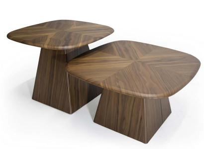 Designer Couchtisch Set – 2-teilig, Holz stilvolle Möbel für modernes Wohnzimmer