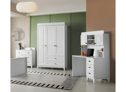 Möbel Set Kleiderschrank Kommode Schreibtisch Kinderzimmer Schränke