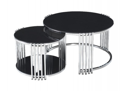 Couchtisch Schwarz Luxus Design Elegantes Möbel Wohnzimmer Couchtische Rund