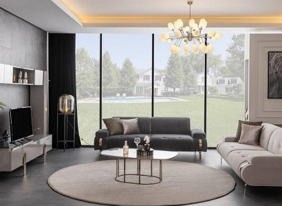 Sofas 3 Sitzer Couchtisch Sideboard Wandschrank Bücherregal Wohnwand 2x