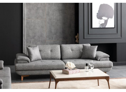 Sofa 3 Sitzer Couch Stoffsofa Sitzcouch Sitzmöbel Polstersofa Mit Kissen