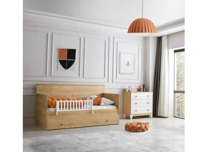 Modernes Montessori Bett mit Kommode Stilvolles Design für Kinderzimmer