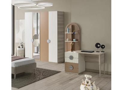 Kinderzimmer Set Elegant Kleiderschrank Passender Schreibtisch Modernes Design