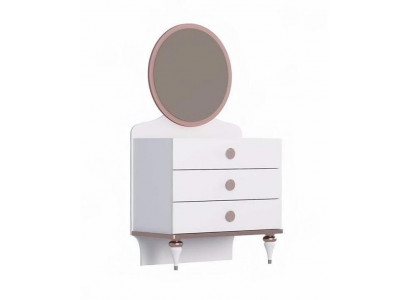 Kommode Drei Schubladen Modernes Design Elegante Akzente Weiß Kinderzimmer