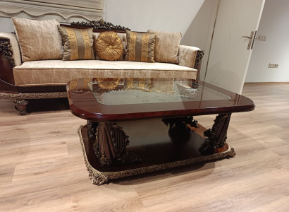 Wohnzimmertisch Couchtisch Beistelltisch Konsolen Beige Holz Tisch Sofort