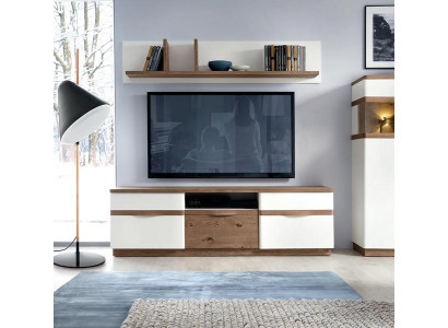 Wohnzimmer Set Modern Holzmöbel TV-Lowboard Wandregal Luxuriöses