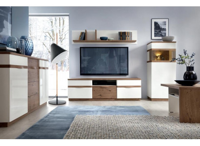 Luxuriöses Wohnwand Komplett Komplett TV-Lowboard Wohnzimmer Vitrine
