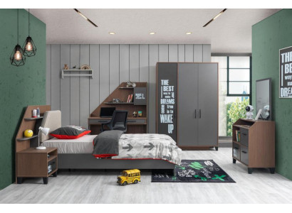 Kinderzimmer Set Kinderbett Nachttisch Kommode Kleiderschrank Schreibtisch