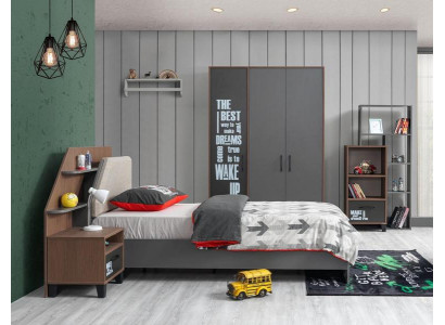 Kinderzimmer Set Kinderbett Nachttisch Kleiderschrank Buecherregal Modern