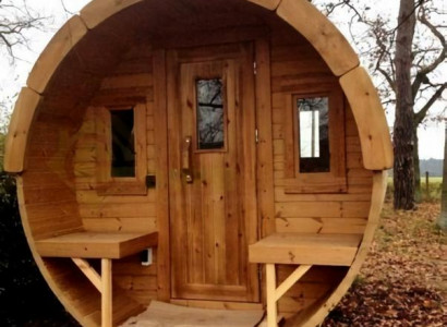 Gartensauna Naturfasssauna Saunafass Saunatonne Wellnessfass Fasshütte