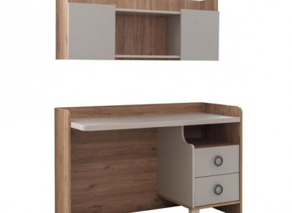 Brauner Holzschreibtisch im eleganten Design für Büro