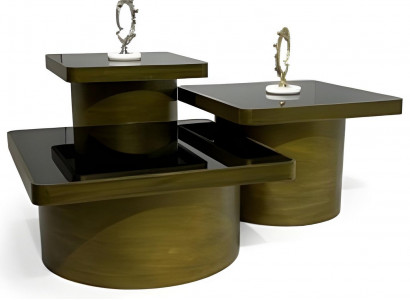 Wohnzimmertisch Set Couchtisch Sofatisch Holz Moderne Luxus Möbel 3tlg