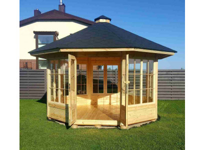 Freizeithütte Gartenlaube Pavillon Sommerhaus Gartenpavillon Sitzpavillon
