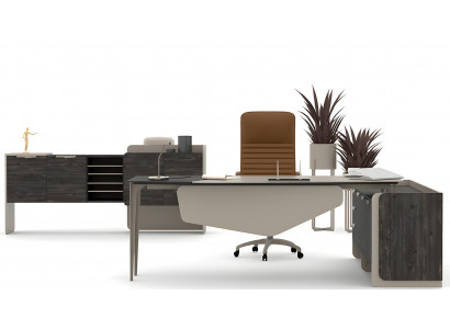Eckschreibtisch Büroschrank Couchtisch Arbeitszimmer Set Büroausstattung