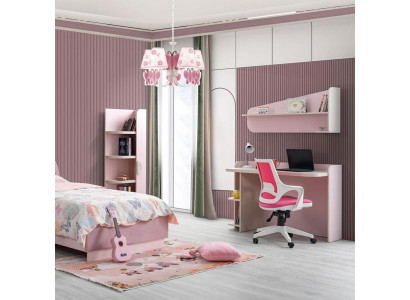 Regal Schrank Bücherschrank für Kinderzimmer Jugendzimmer Rosa  Schreibtisch
