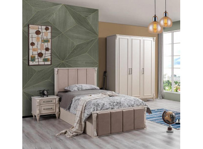 Kinderzimmer-Set in Beige aus Holz mit stilvollem Design